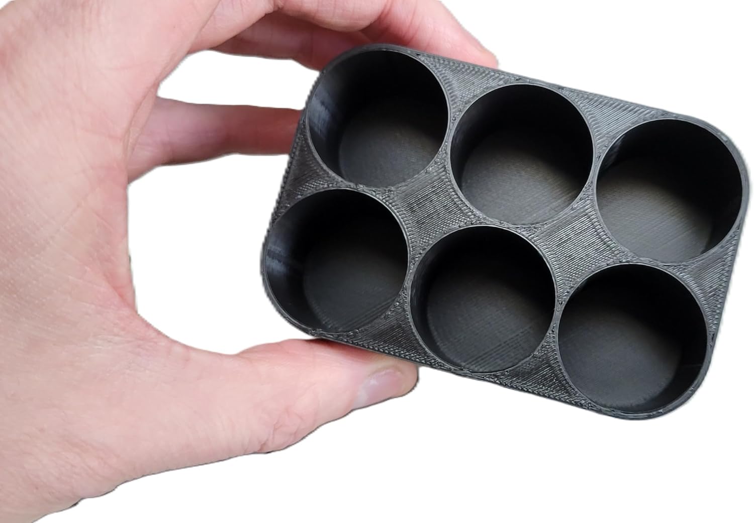 Znet3D Slim Organizer – 6 Bottle Tray Holder, Compact Grid Storage for Daily Routines, Made in USA (Black)