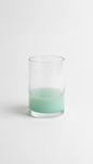 Engineered Glass Vase with Soft Mint Accent