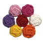 Znet3D Handmade Crochet Rose Fridge Magnet – Soft Acrylic Yarn Flower, 2.5" Diameter, Assorted Colors – Cute Home Décor, Locker Accessory, Gift for Plant Lovers & Crafters (Orange)