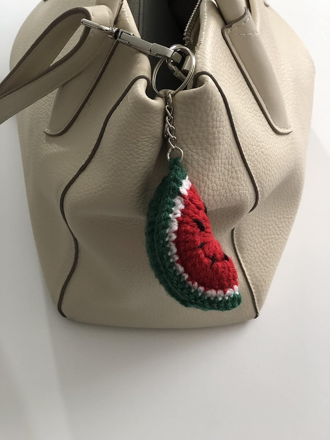 Znet3D Crochet Plush Keychain - Strawberry, Cherry, Watermelon, Kiwi, Orange, Lime - Handmade Keychain Accessory Amigurumi