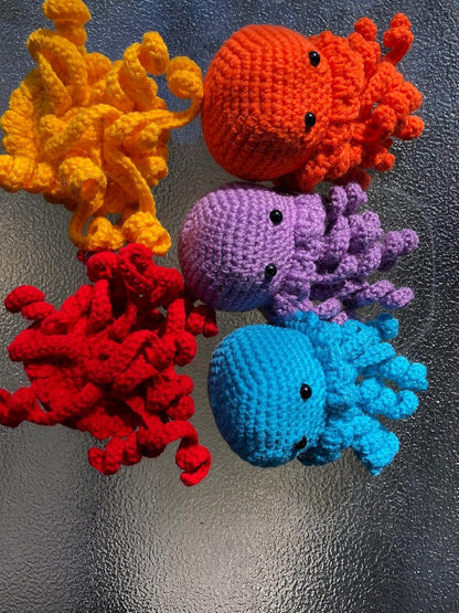 Znet3D Jellyfish Stuffed Plush Toy - Handmade in The USA - Soft and Adorable (Blue)