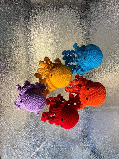 Znet3D Jellyfish Stuffed Plush Toy - Handmade in The USA - Soft and Adorable (Blue)