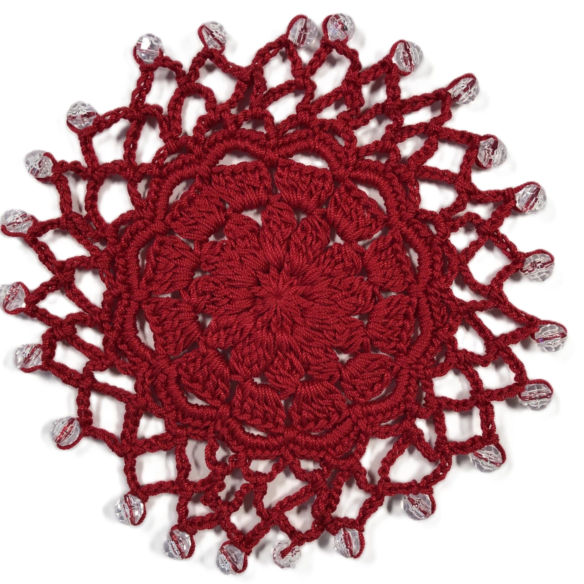 Znet3D Handmade Crochet Wine Glass Covers – Vintage-Inspired Beaded Doilies for Bug & Dust Protection, Reusable Drink Covers in Assorted Colors (Beige)