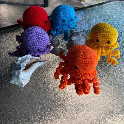 Znet3D Jellyfish Stuffed Plush Toy - Handmade in The USA - Soft and Adorable (Blue)