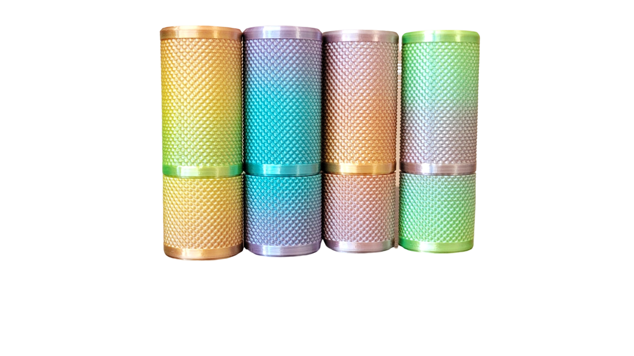 Znet3D Eye Drop Vial Holder & Travel Carry Case - Securely Holds Three (3) Single-Use Vials - Screw-On Lid, Knurled Pattern - Keep Vials Safe & Secure While Traveling