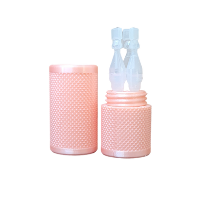 Znet3D Eye Drop Vial Holder & Travel Carry Case - Securely Holds Three (3) Single-Use Vials - Screw-On Lid, Knurled Pattern - Keep Vials Safe & Secure While Traveling