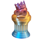 Znet3D King Poop Emoji Trophy - Fun Award & Gift - Handmade w/Additive Manufacturing - 6" inches Tall - Featuring a Solid Poop Emoji with a Crown, Secured on a Column Pillar