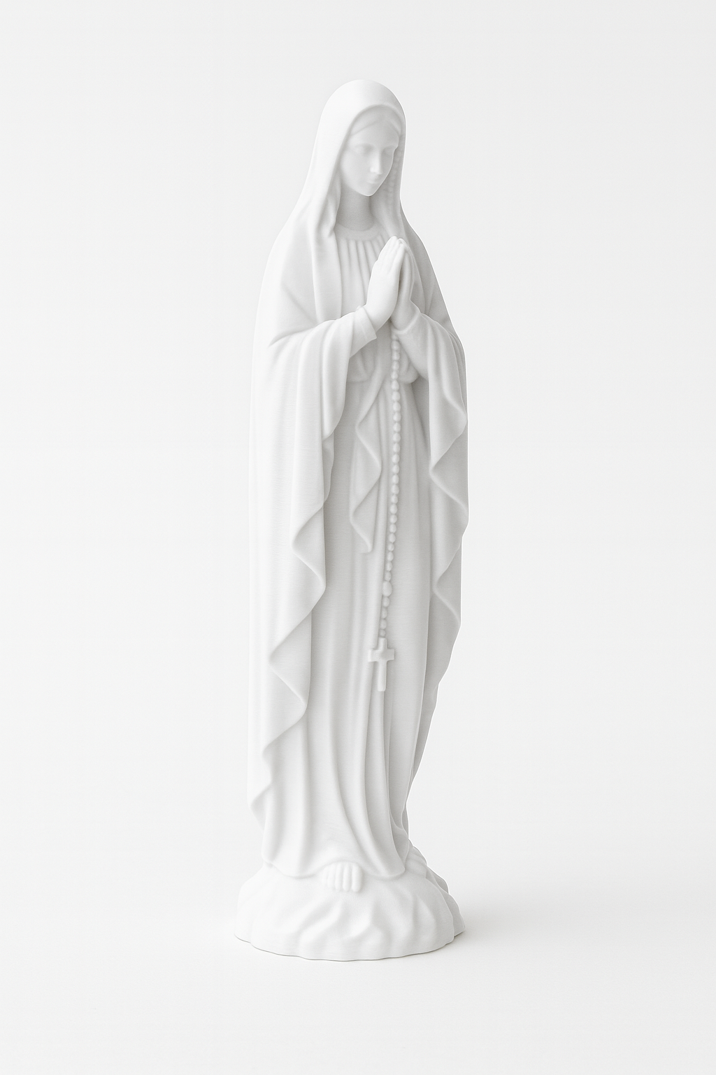 Our Lady of Lourdes Blessed Virgin Mary Statue Sculpture Figure - Made in USA - Blessed Virgin Mother Mary Décor Figurine - 5 1/2 inch Tall - Znet3D
